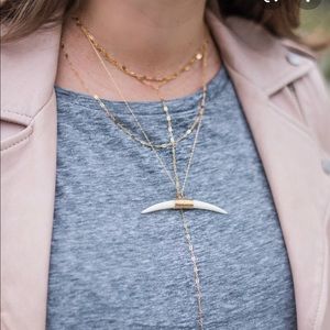 Parpala natural bone horn necklace